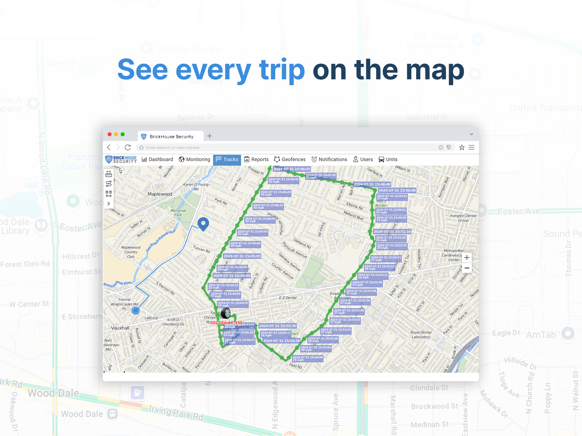 screenshot of BrickHouse GPS